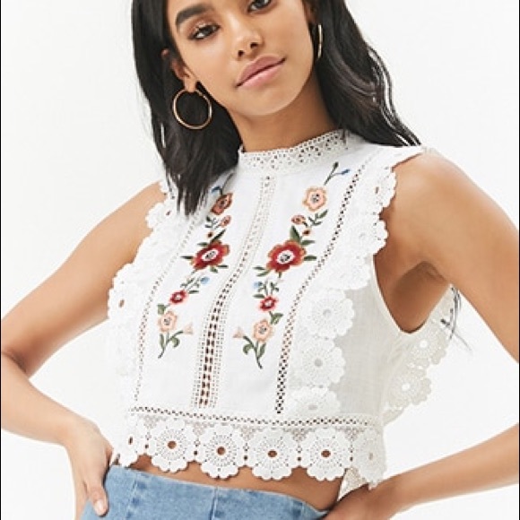 embroidered tops forever 21